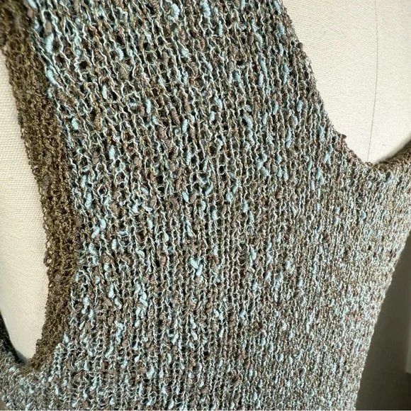 Tanami Layered Open Weave Knit Stretchy Sleeveless Pullover Tank Top EUC O/S - Picture 8 of 16